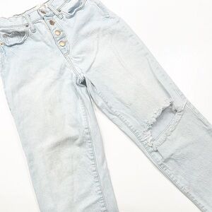 Universal Thread light wash distressed vintage straight denim jeans
